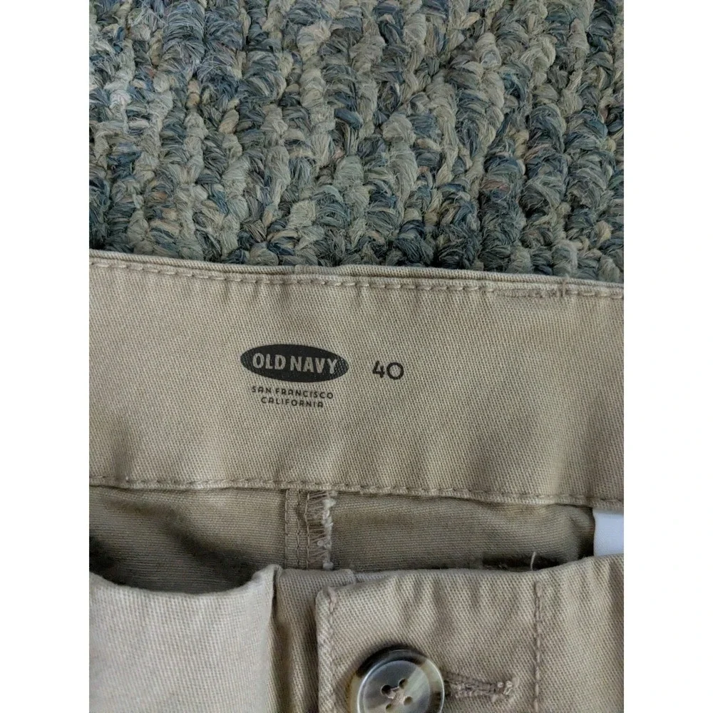Old Navy Mens Cargo Shorts Khaki Tan Size 40 Cotton Twill Utility Casual